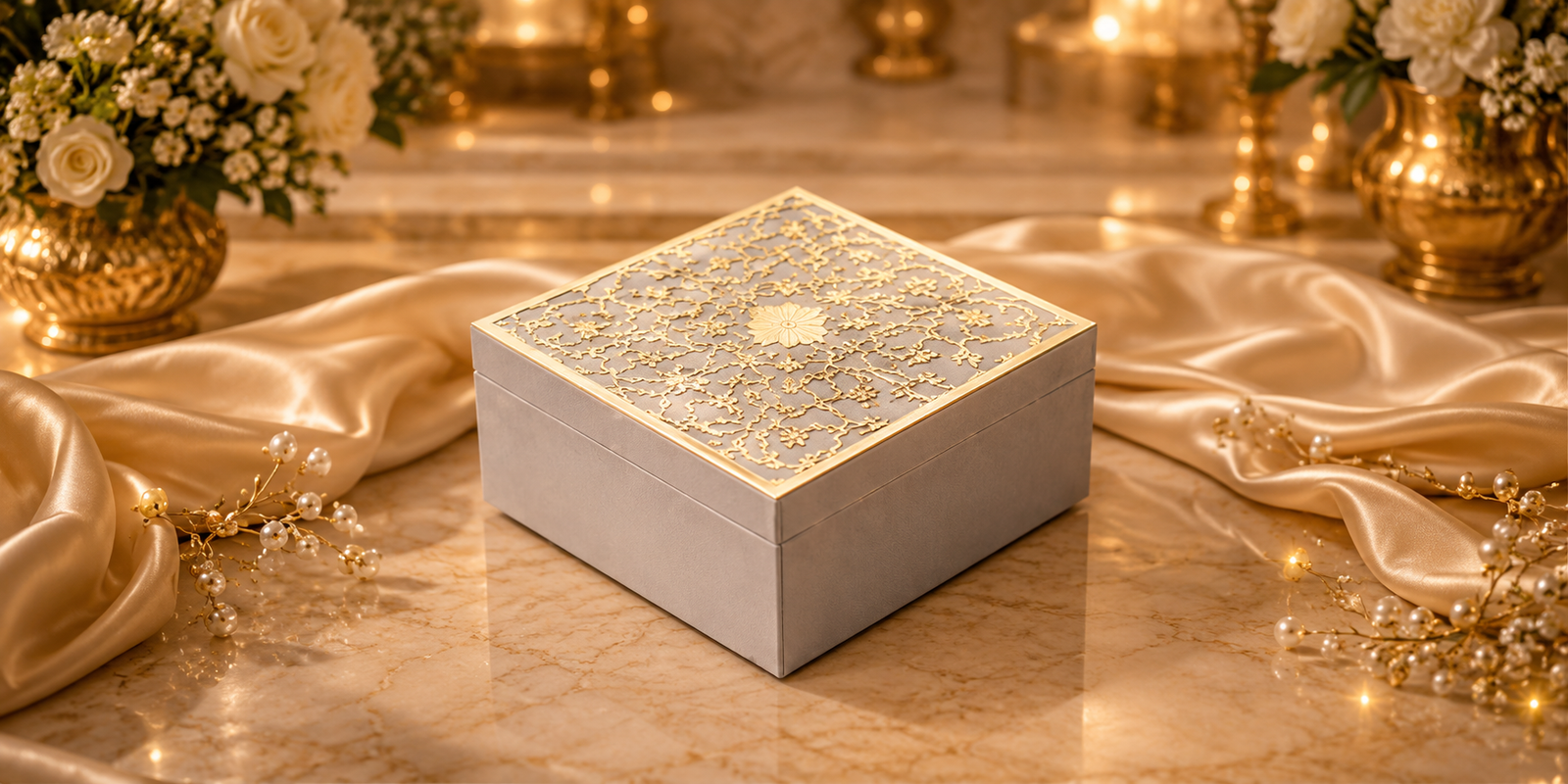 Wooden Box with Ornate Jali Lid